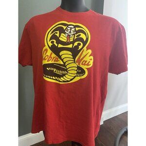 Cobra Kai Shirt Size XL  Red Snake Logo Design Graphic Adult Casual Unisex